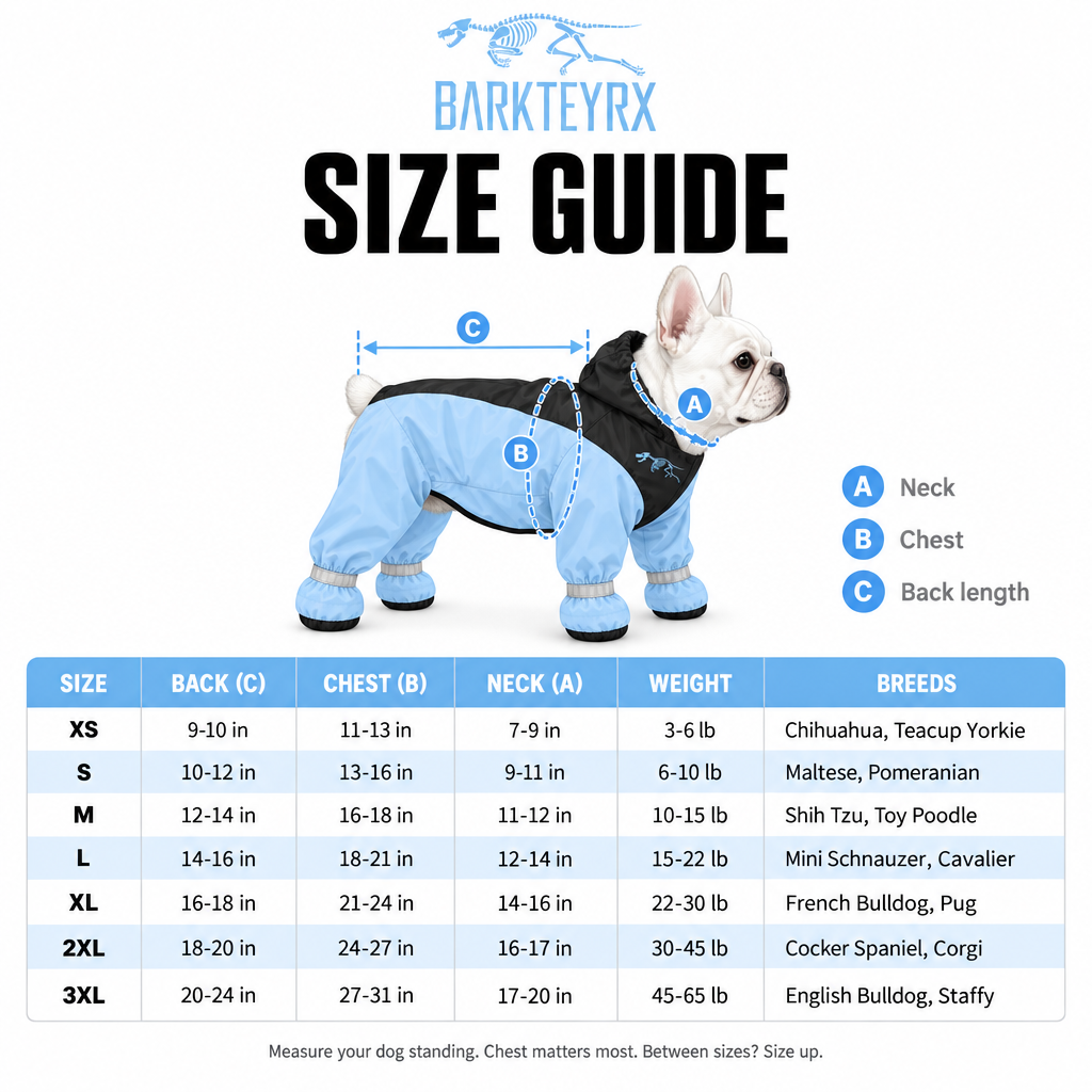 BARKTEYRX Dog Rain Shell